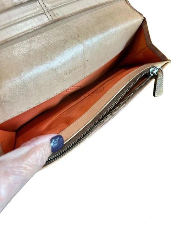 Coach “Project” Signature Canvas Wallet in Tan and Brown - Picture 6 of 8